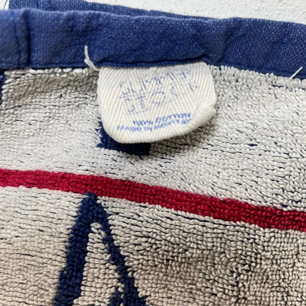 VTG Nautical SIGNAL‎ Semaphore Sailor Bath Towel Beach Summer Stock Signal Blue